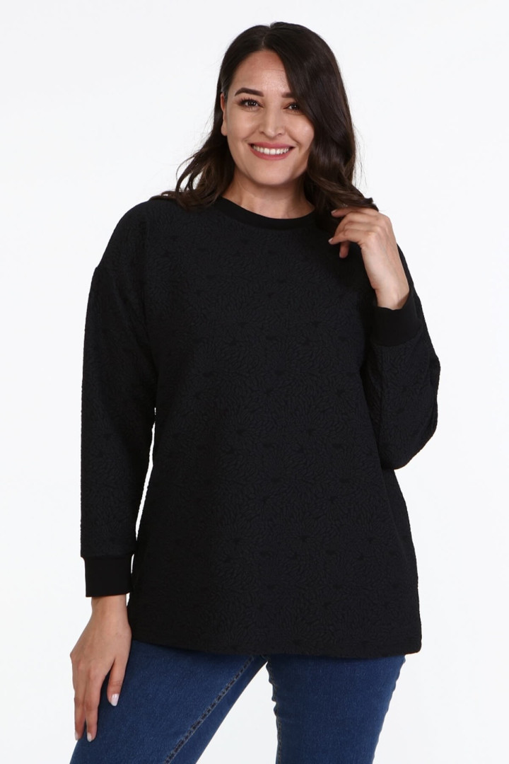 

Свитшот женский My Line Moda 1470 черный M (товары доставляются из-за рубежа), 1470