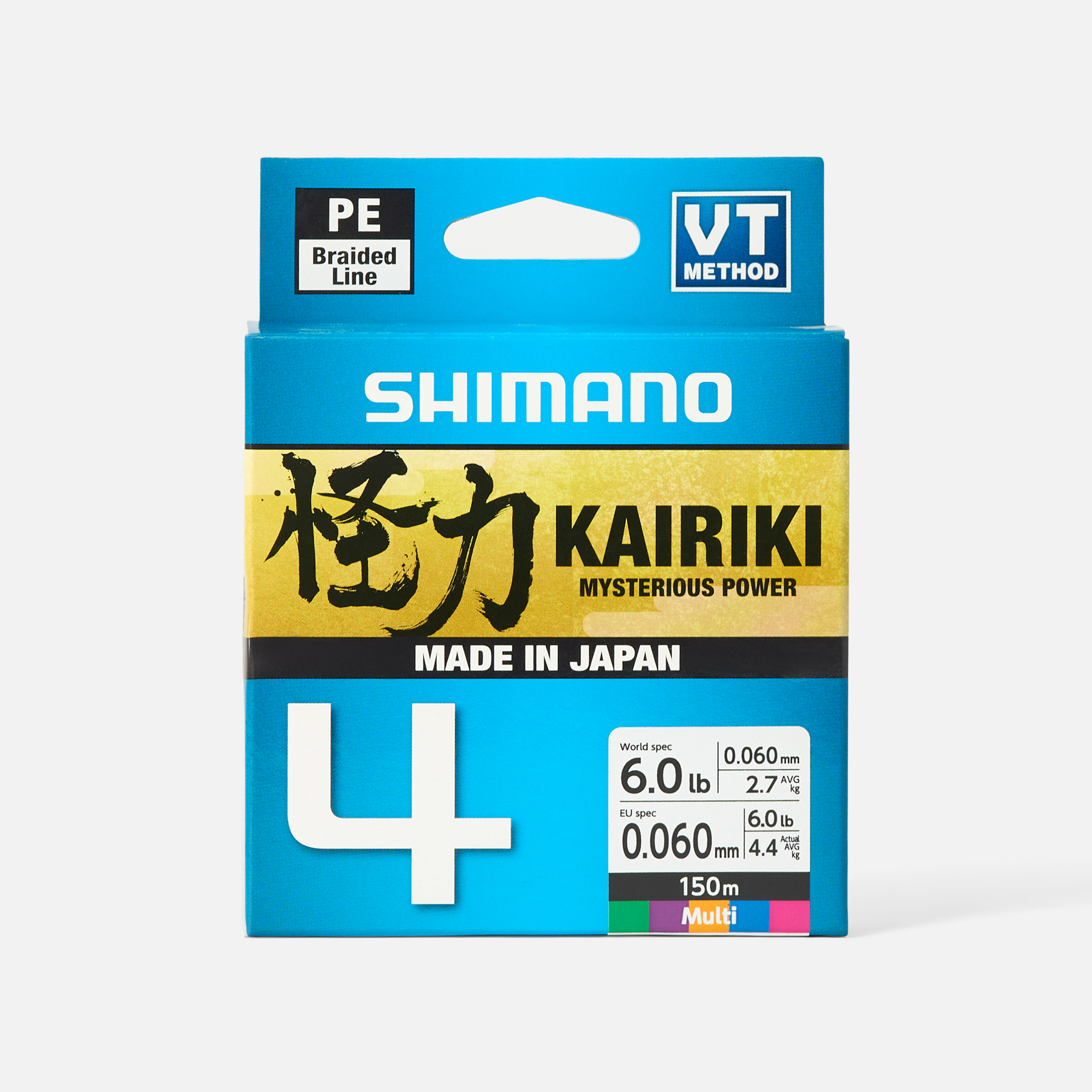 Леска Shimano Kairiki 4, 150м, разноцветная