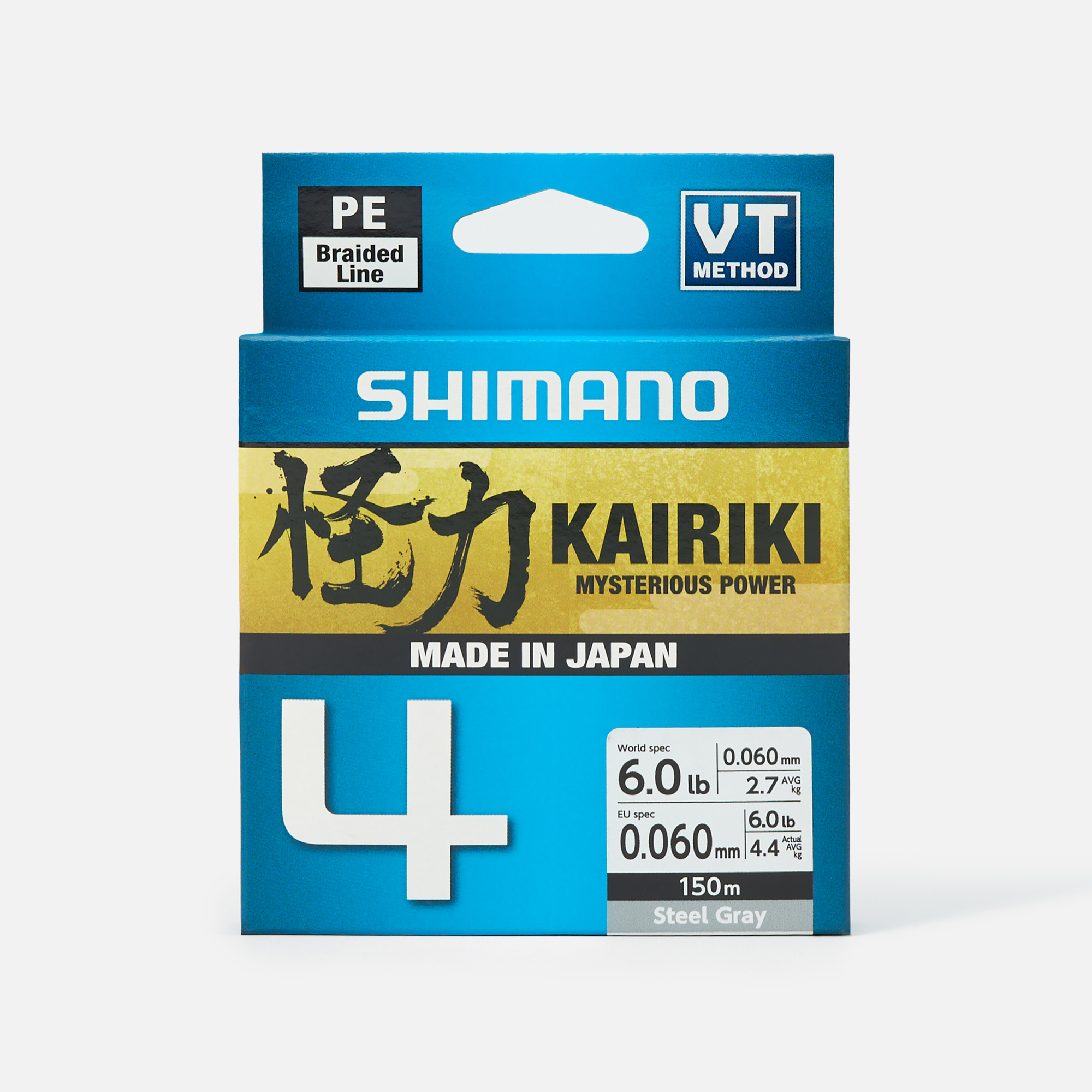 Леска Shimano Kairiki 4, 150м, серая