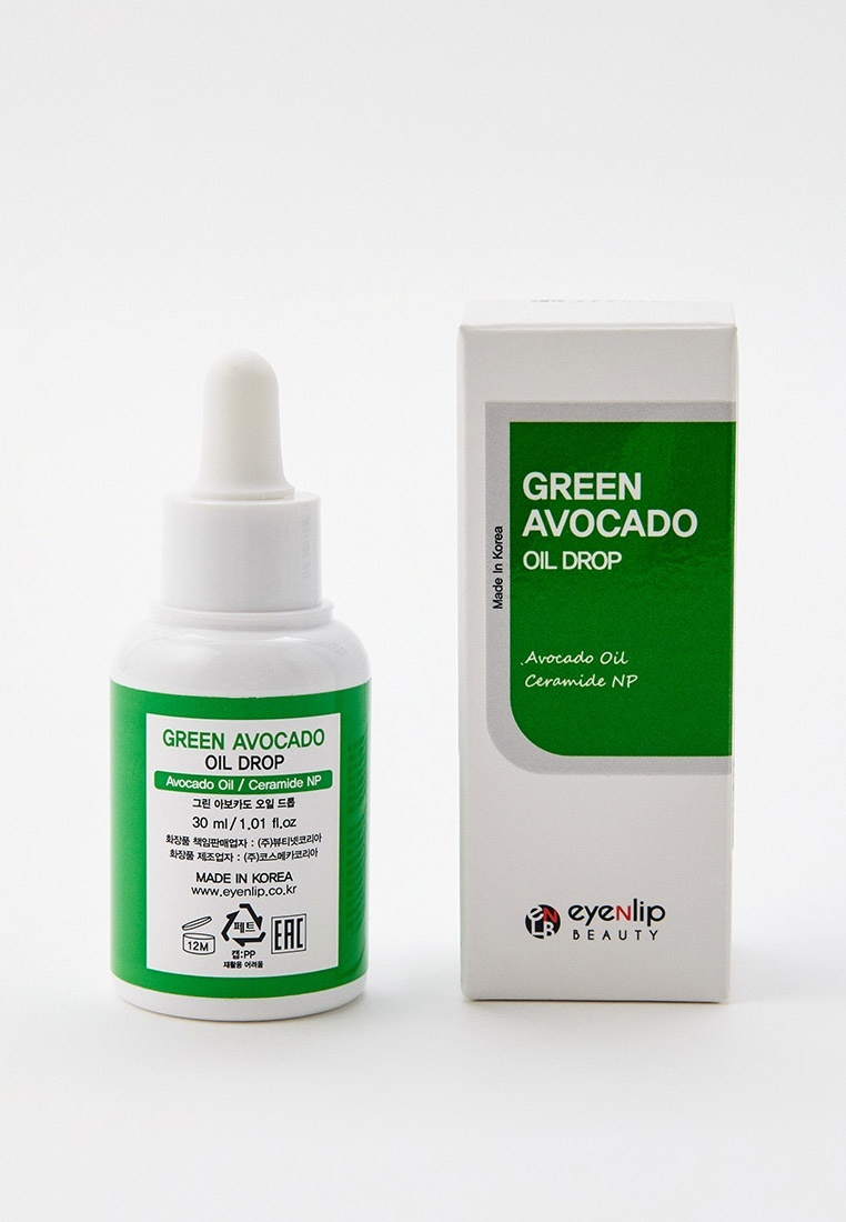 

Сыворотка для лица ампульная с экстрактом авокадо Green Avocado Oil Drops 150 мл Eyenlip, KT-8809555253303