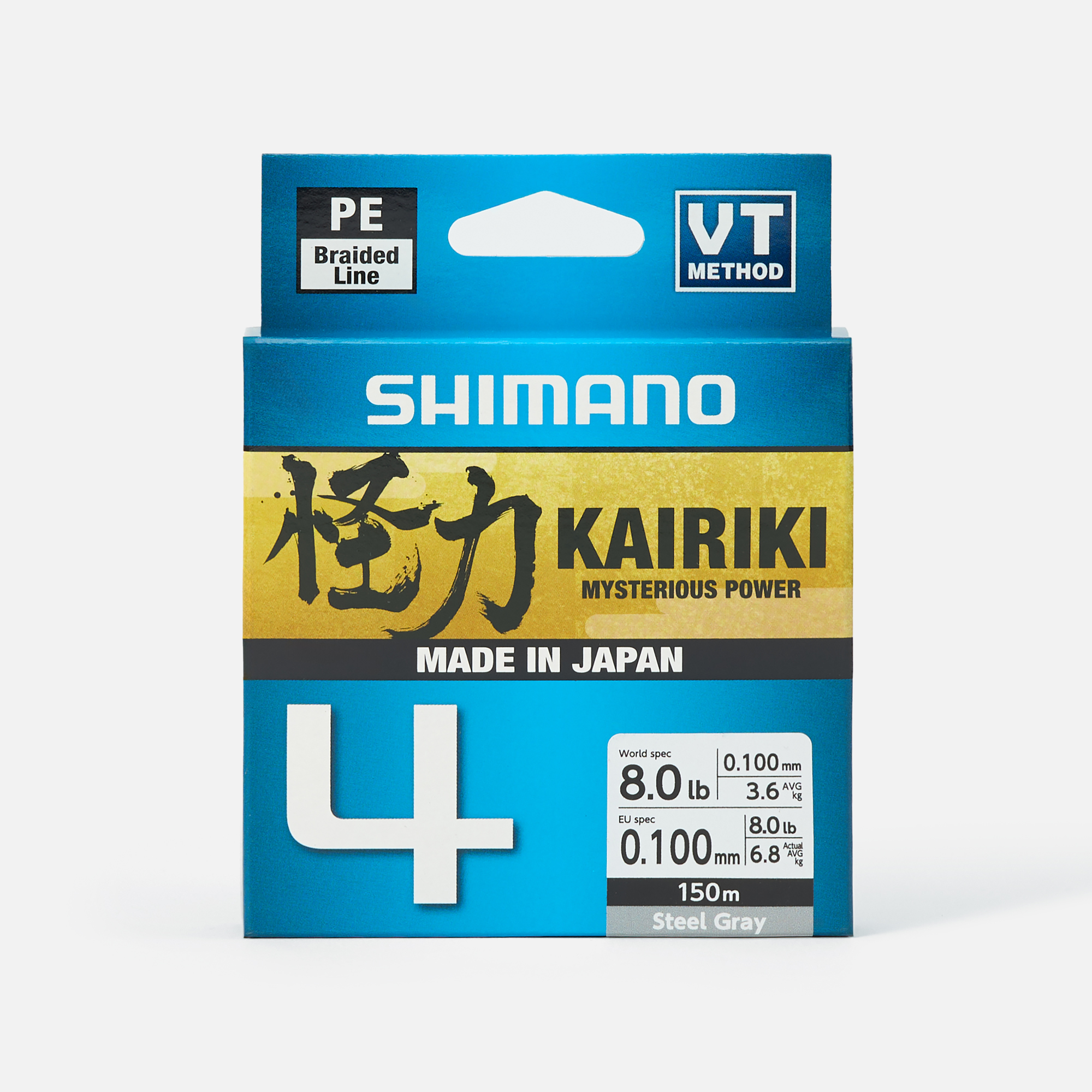 Леска Shimano Kairiki 4, 150м, серая