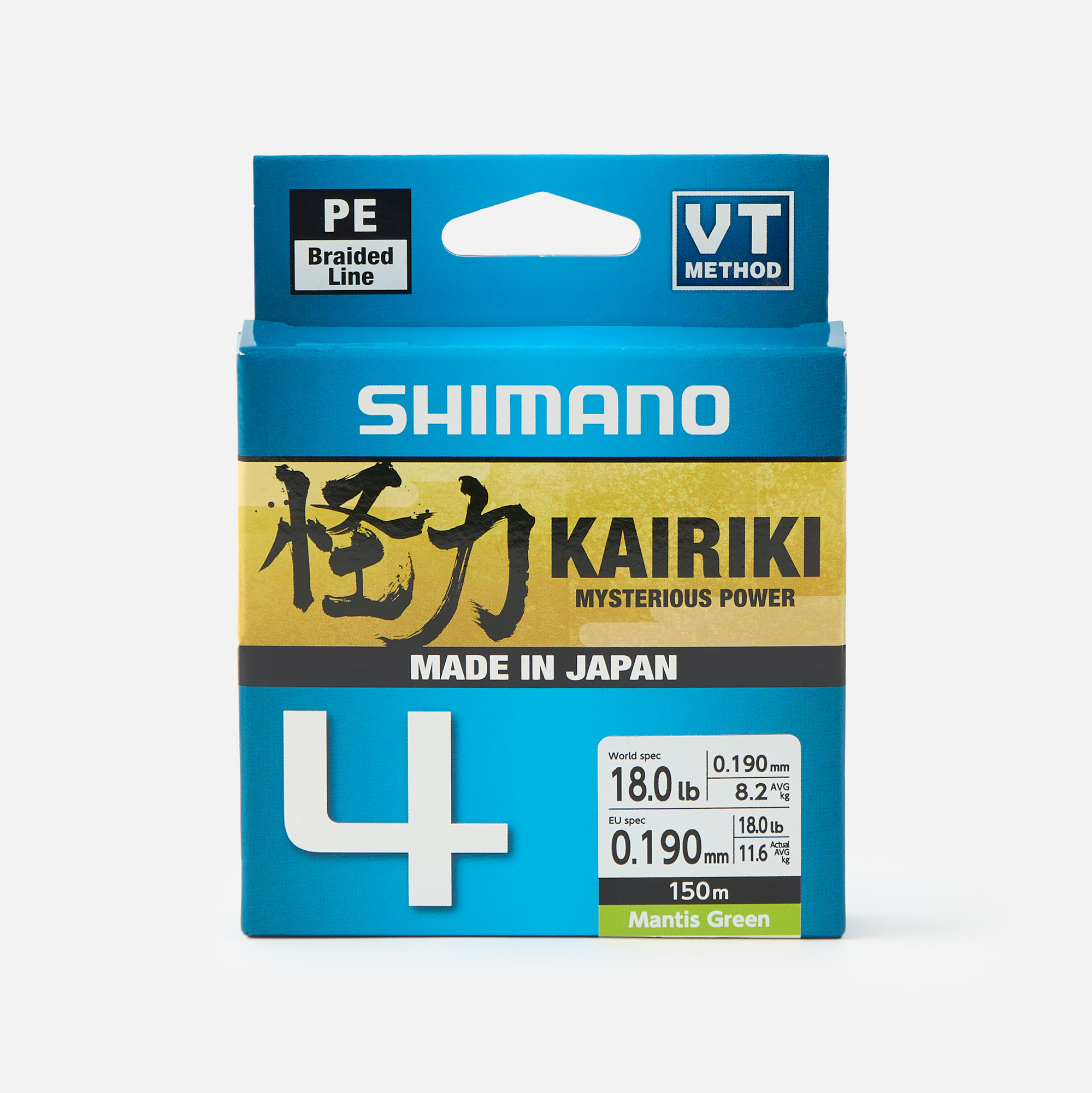 Леска Shimano Kairiki 4, 150м, зеленая