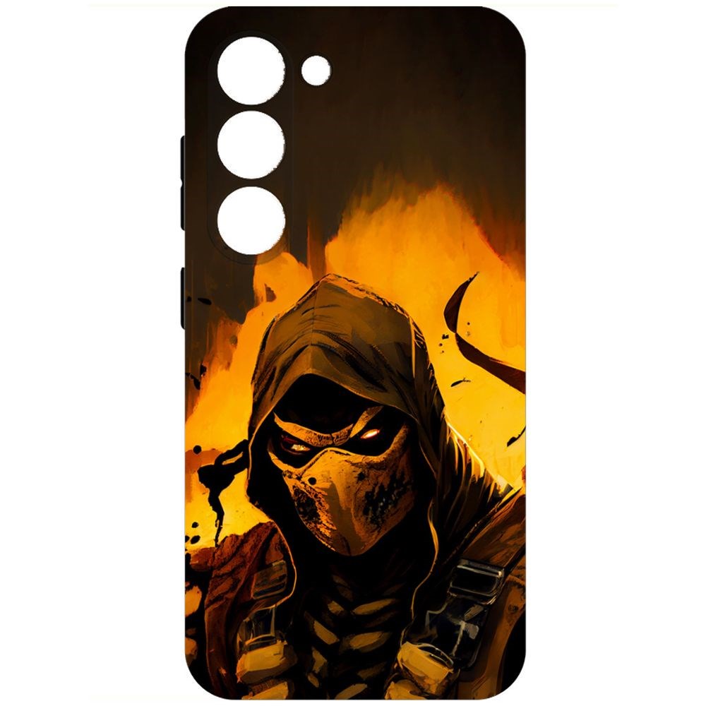 Чехол-накладка Krutoff Soft Case Мортал Комбат. Скорпион для Samsung Galaxy S23 черный