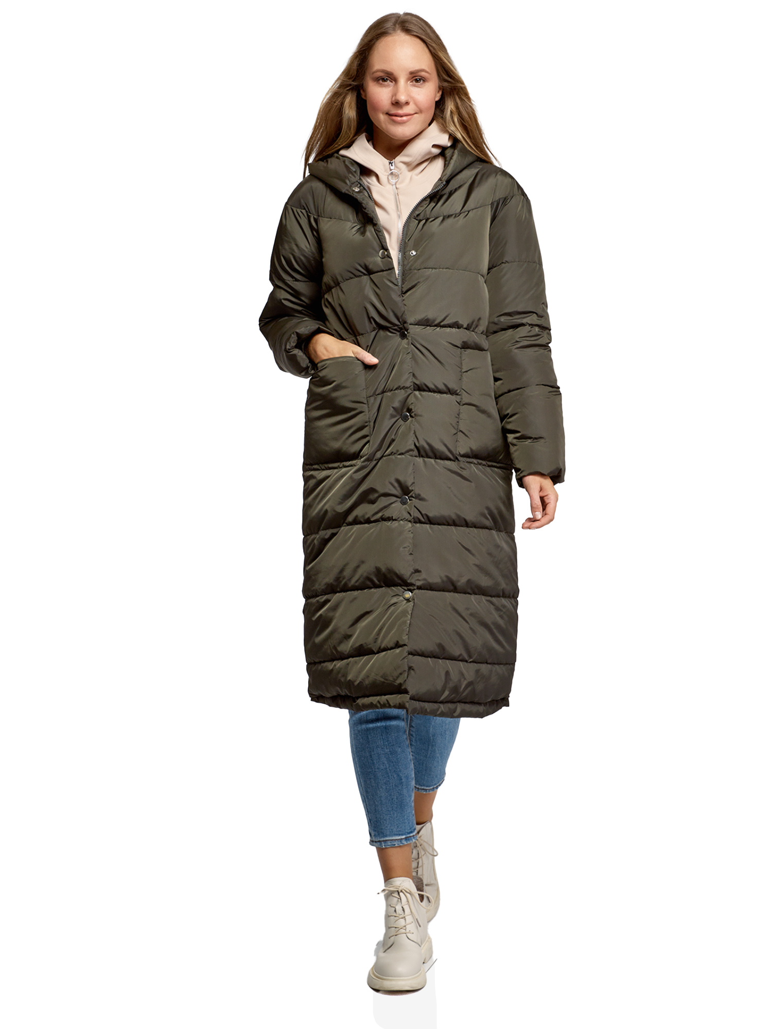 

Куртка женская oodji 10207009-1 хаки 38/170, 10207009-1