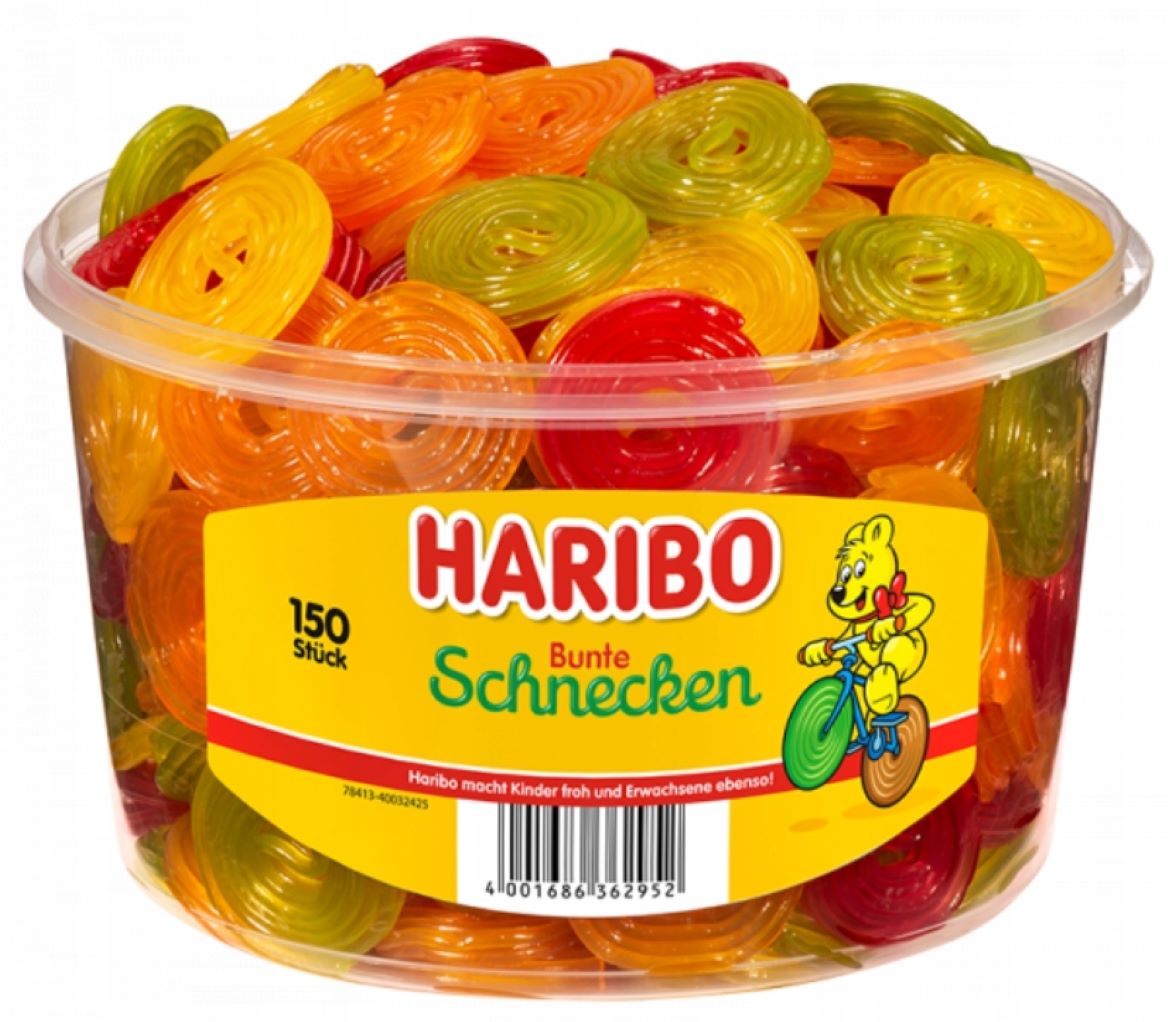 Фруктовые улитки Haribo жевательные конфеты, 1,2 кг