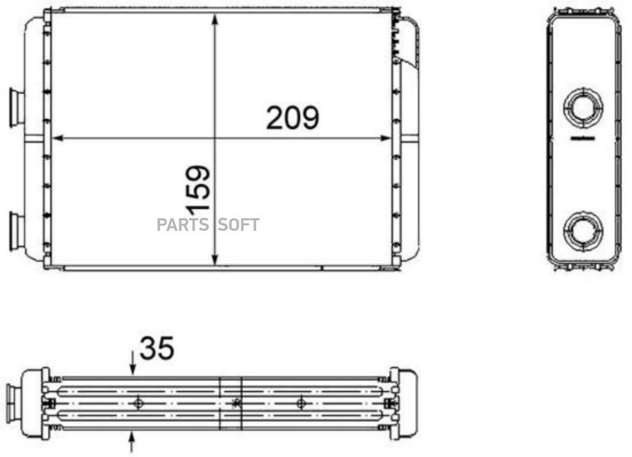 

MAHLE AH60000S Радиатор отопителя 1шт