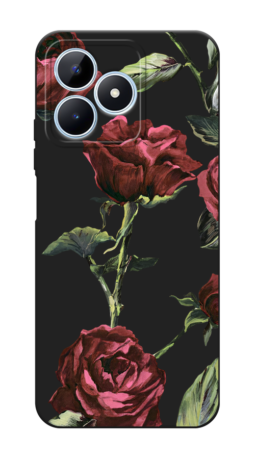 

Чехол Awog 2516552-1 для Realme C60 "Бордовые розы фон", Бордовый, 2516552-1
