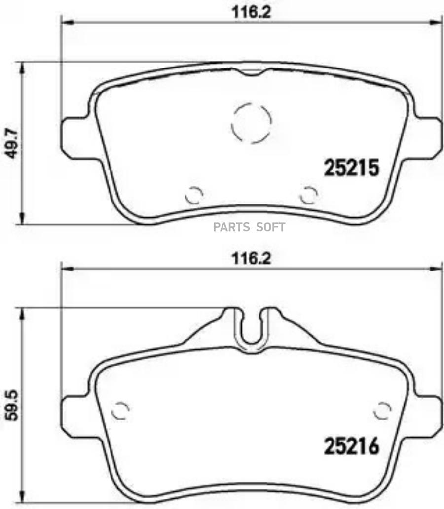 

Комплект тормозных колодок Brembo P50099