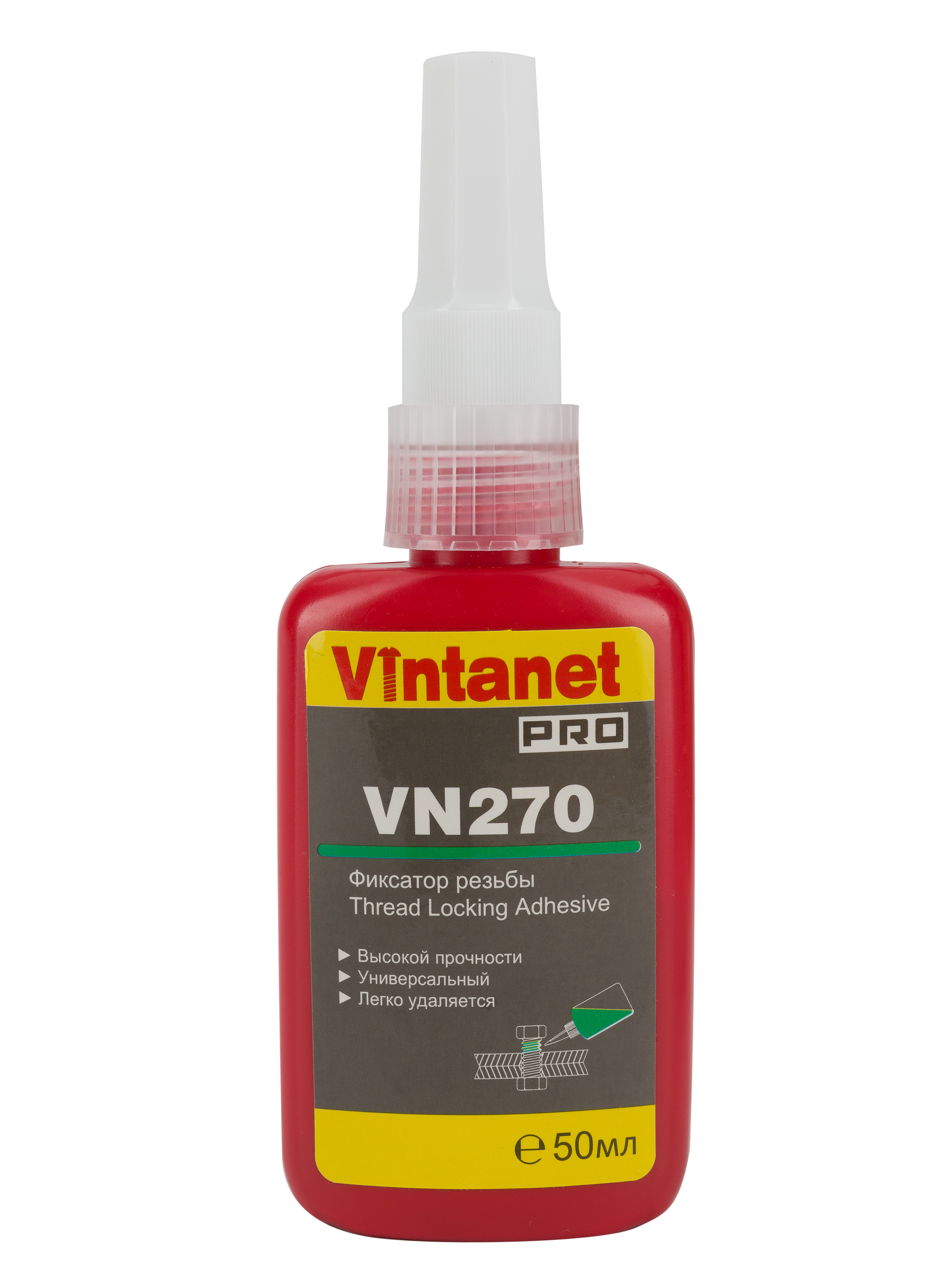 Фиксатор резьбы высокой прочности VINTANET VN270, 50 мл