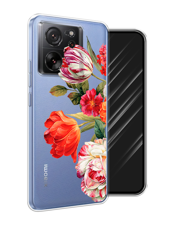 

Чехол Awog на Xiaomi 13T Pro Про "Весенний букет", Красный;розовый;зеленый, 319950-1