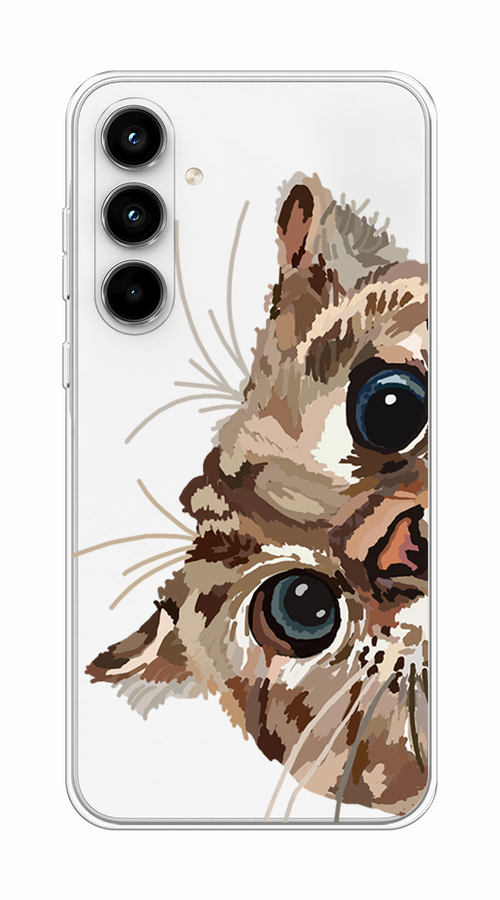 

Чехол на Samsung Galaxy A35 5G "Любопытный кот", Коричневый;синий;черный, 2109350-1