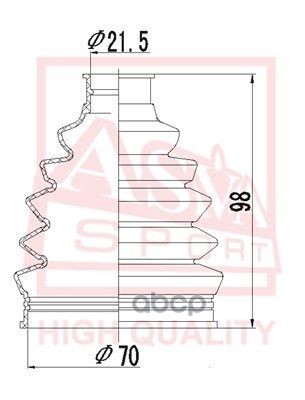 фото Пыльник шруса (к-кт без смазки) 19x70x95 suzuki sx4 2006- asva арт. asbt-sx4