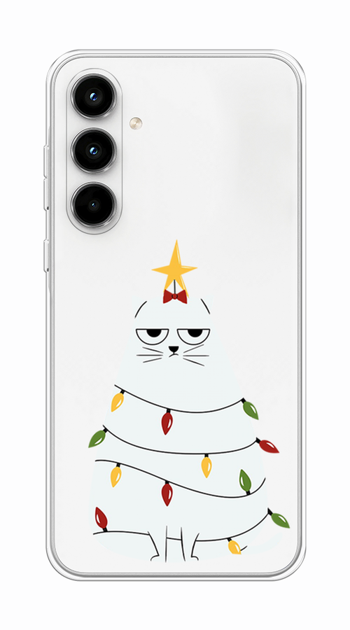 

Чехол на Samsung Galaxy A35 5G "Котик в гирлянде", Белый;красный;желтый, 2109350-1