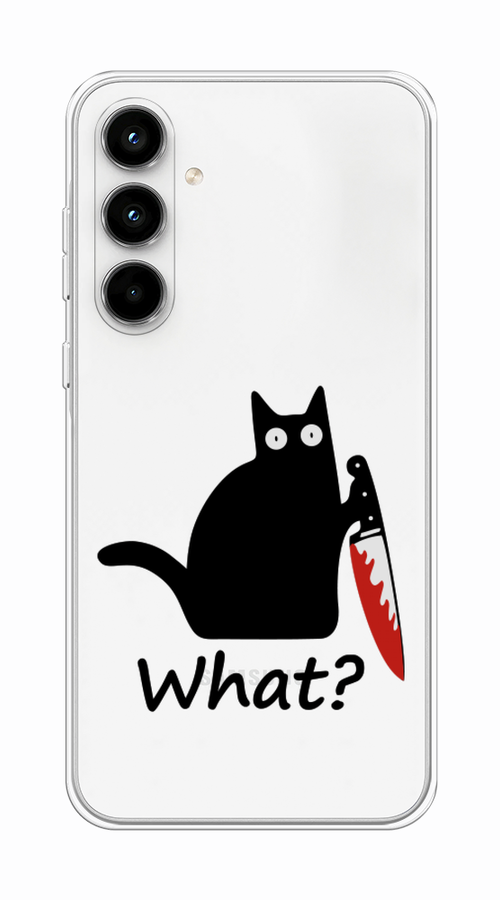 

Чехол на Samsung Galaxy A35 5G "Котик с ножом", Черный;красный, 2109350-1