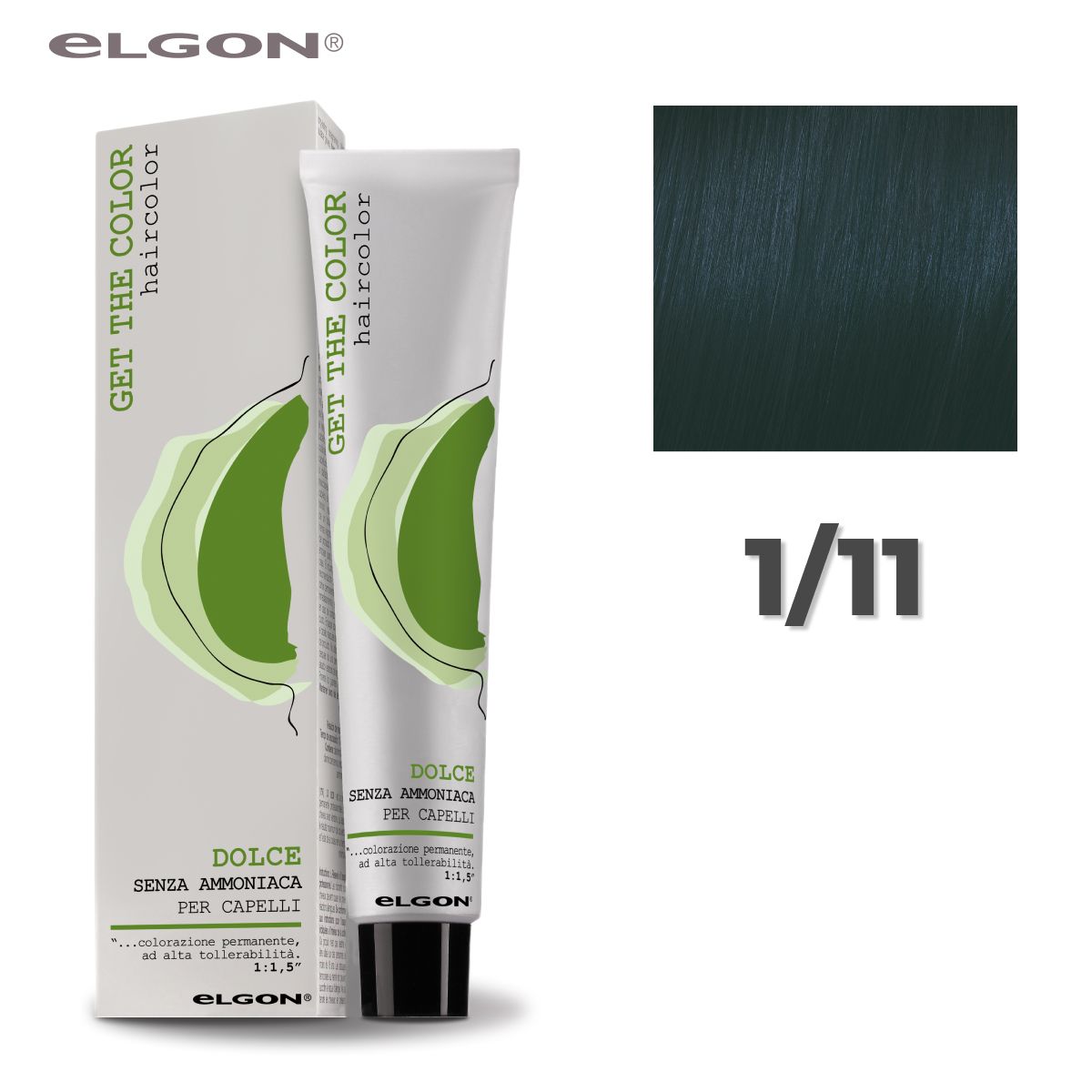 

Крем-краска Elgon Get the Color Dolce 1/1 Черный Пепельный 100 мл