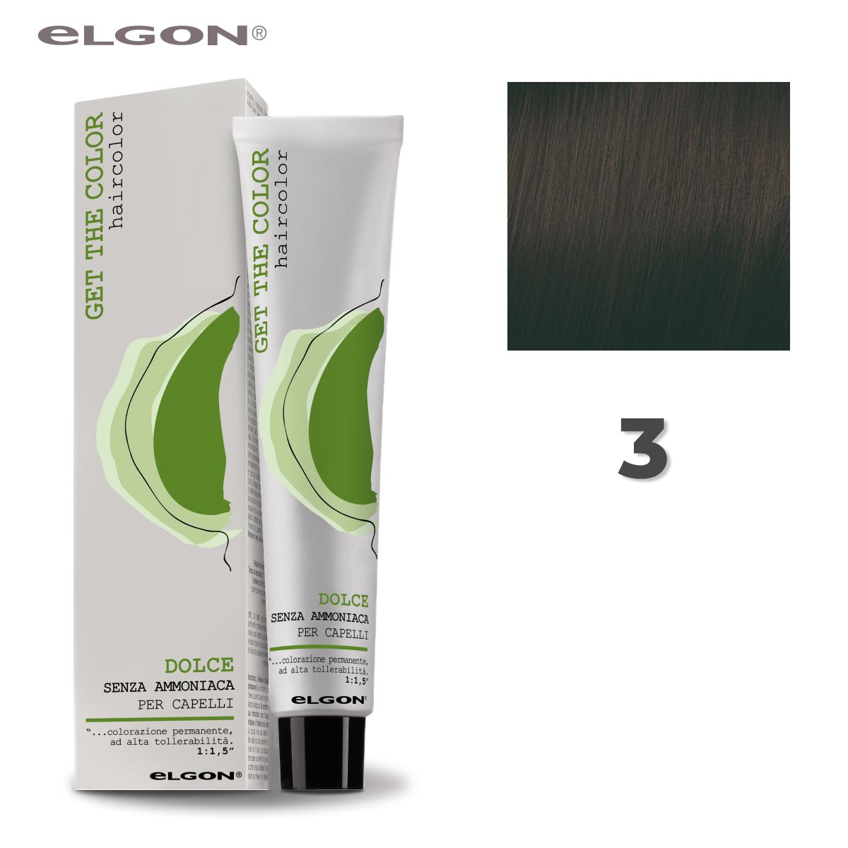 Крем-краска Elgon Get the Color Dolce 3 Тёмный шатен 100 мл