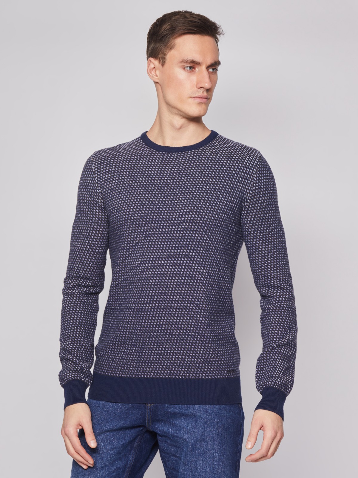 

Джемпер мужской Zolla 012126163101 синий 3XL, 012126163101