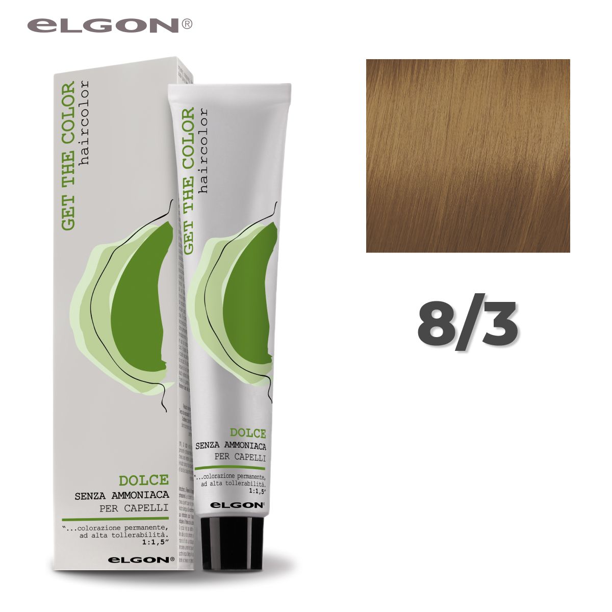 

Крем-краска Elgon Get the Color Dolce 8/3 Светлый блонд Золотистый 100 мл, 6762