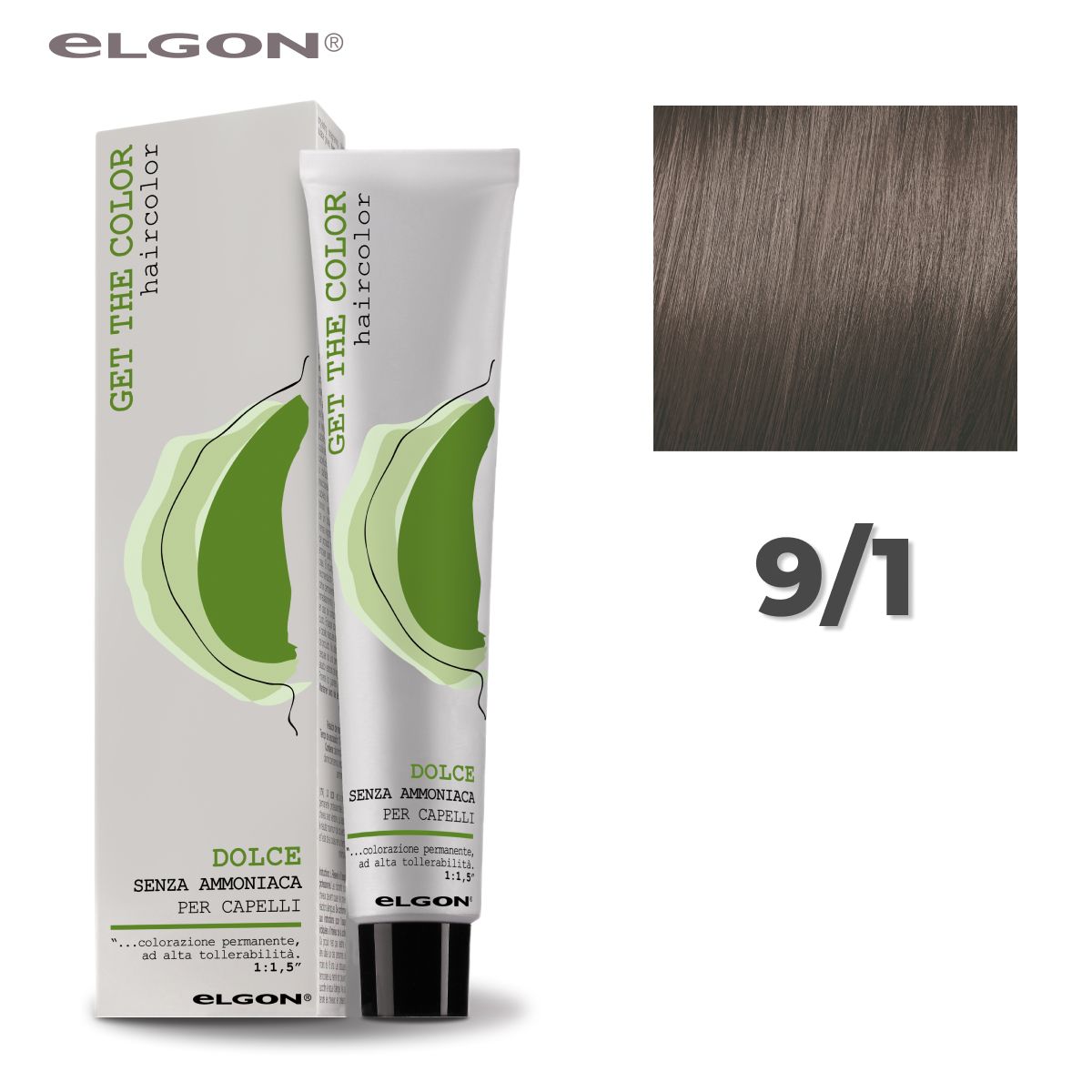 

Крем-краска Elgon Get the Color Dolce 9/1 Очень светлый блонд Пепельный 100 мл, 6762