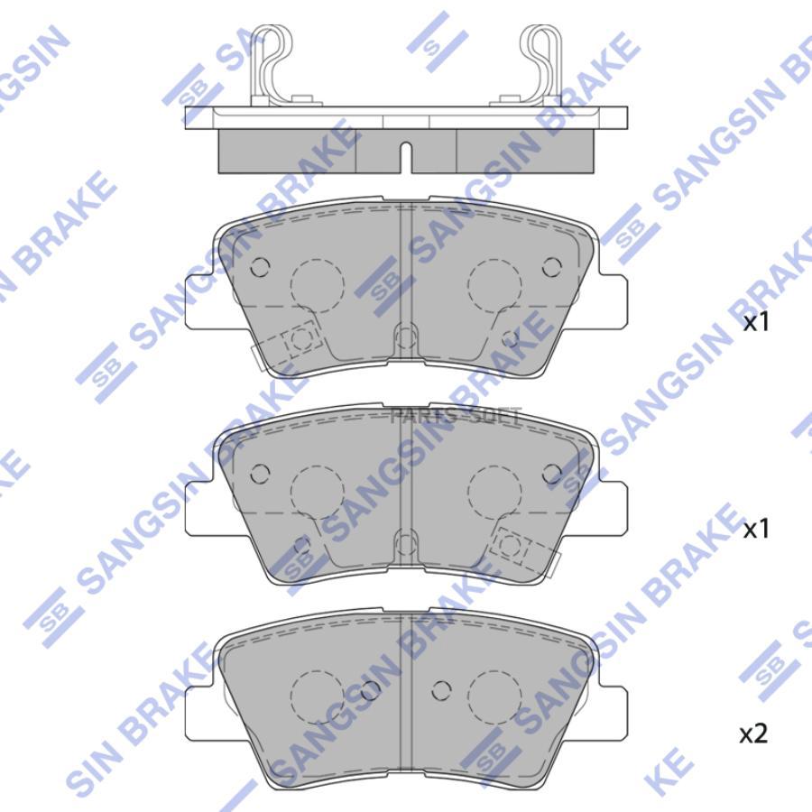 

Колодки тормозные HYUNDAI SOLARIS 10-/SONATA V NF 05- SANGSIN BRAKE SP4459