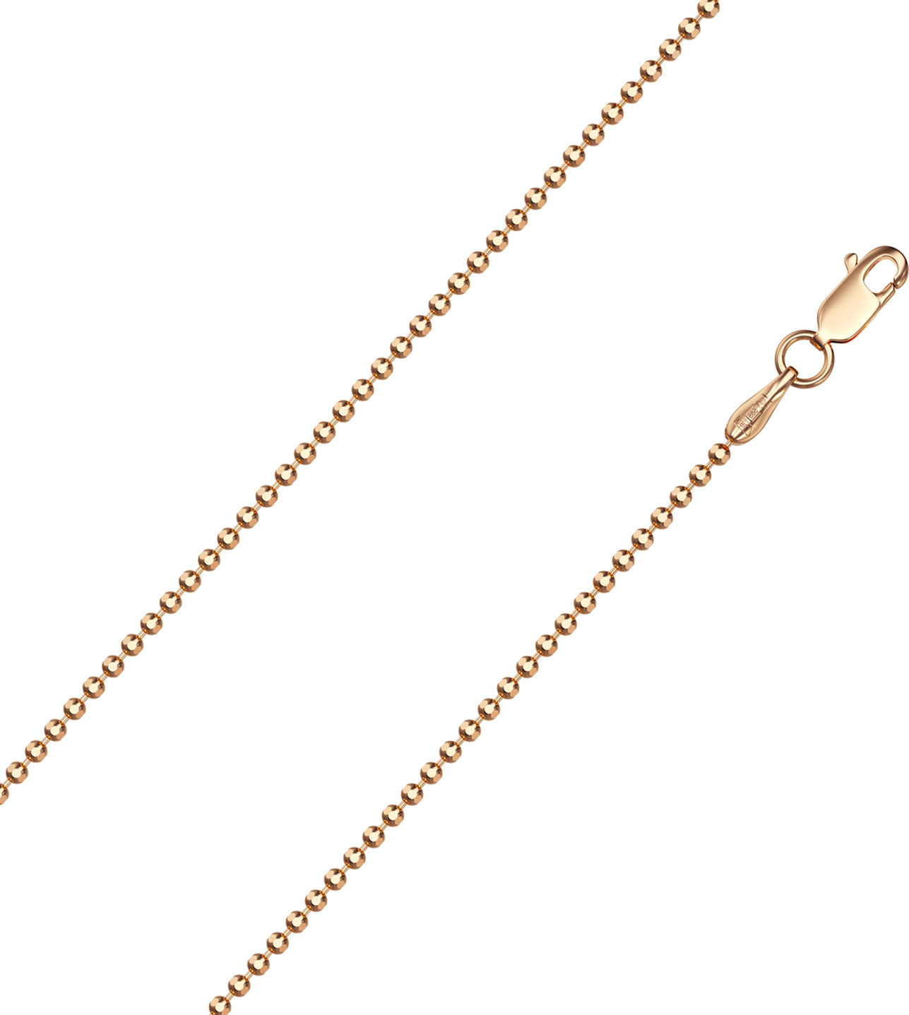 Цепочка из красного золота 40 см Красцветмет 12-088/1,00