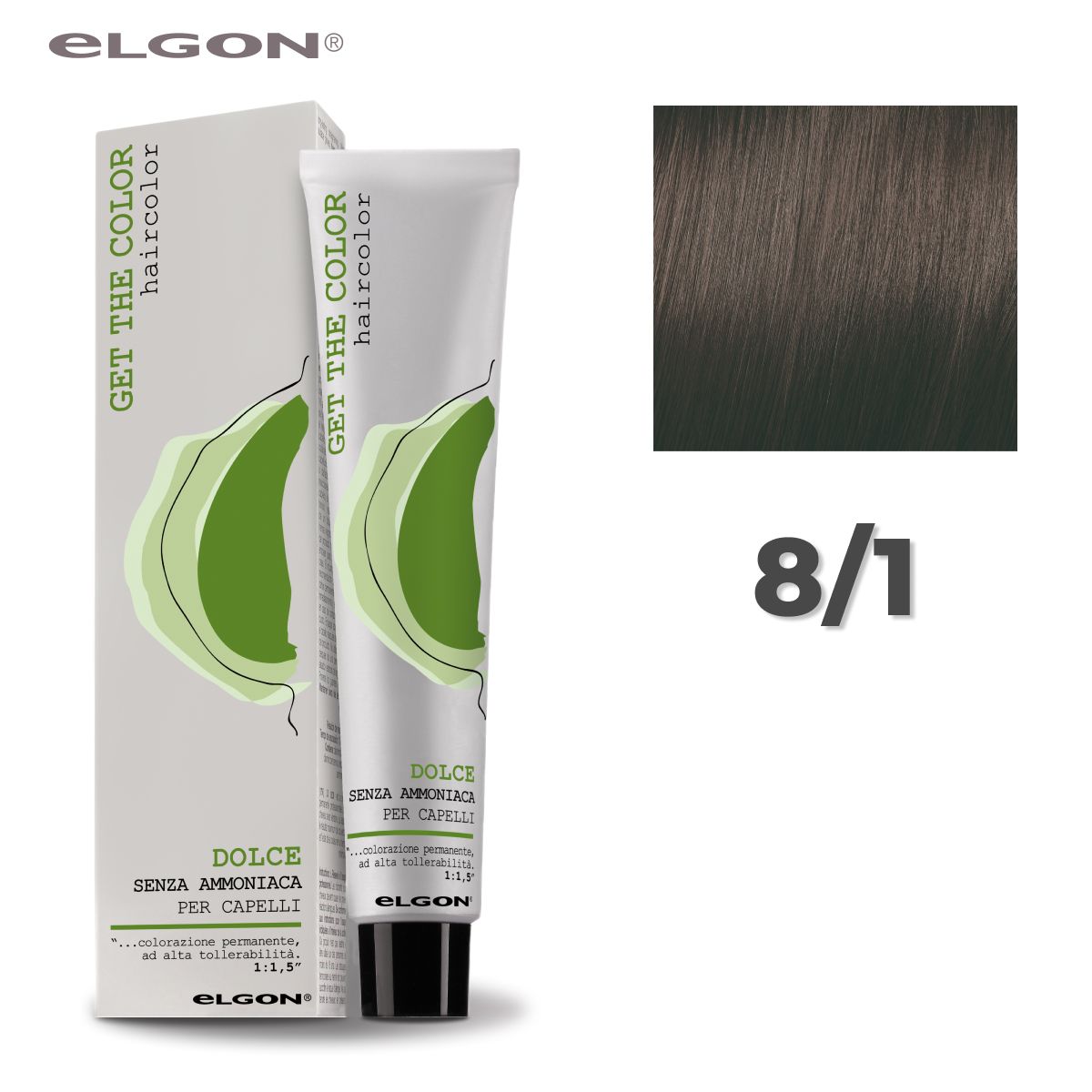 Крем-краска Elgon Get the Color Dolce 8/1 Светлый блонд Пепельный 100 мл