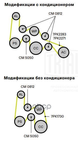 

TRIALLI Ролик привод. ремня для ам Hyundai H-1 (08-) 2.5d (только ролик) (CM 0812)