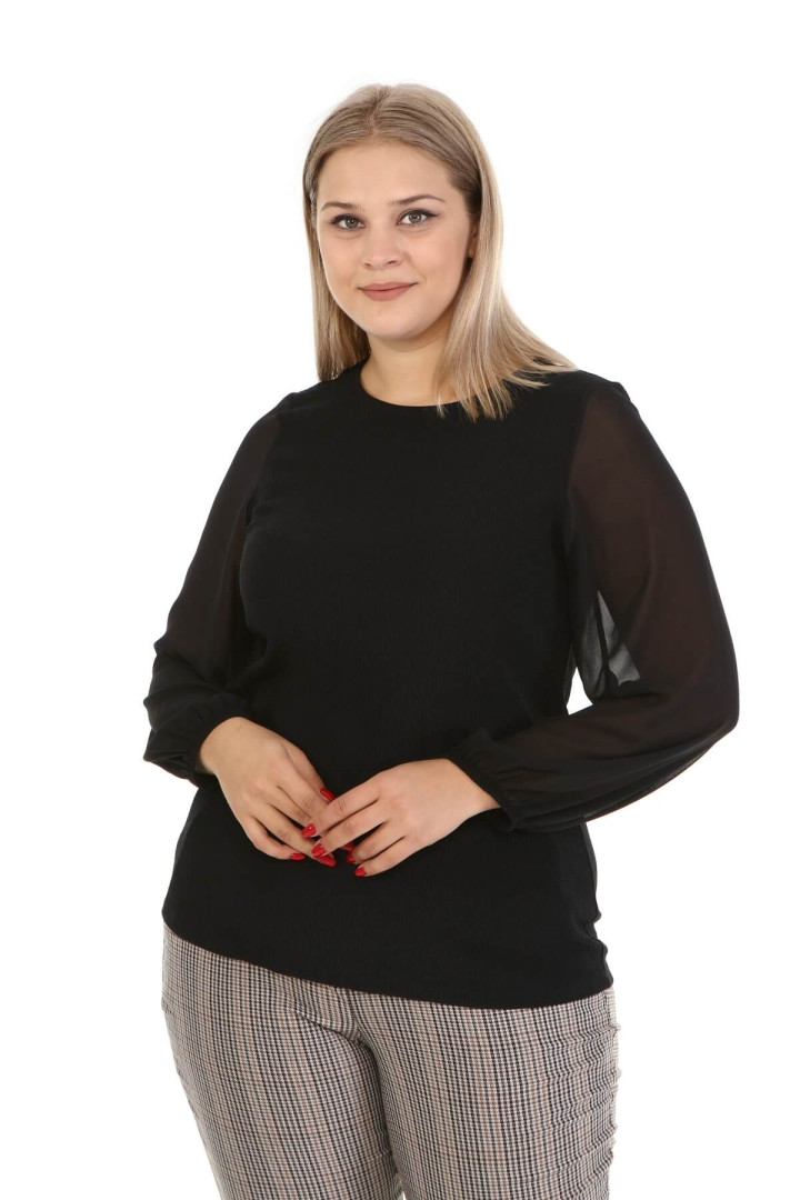 

Блуза женская My Line Moda 1476 черная XL (товары доставляются из-за рубежа), 1476