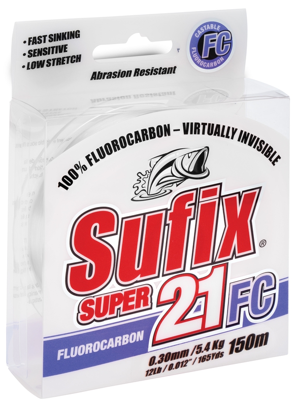 фото Леска sufix super 21 fluorocarbon прозрачная 150м 0.33мм 8.2кг