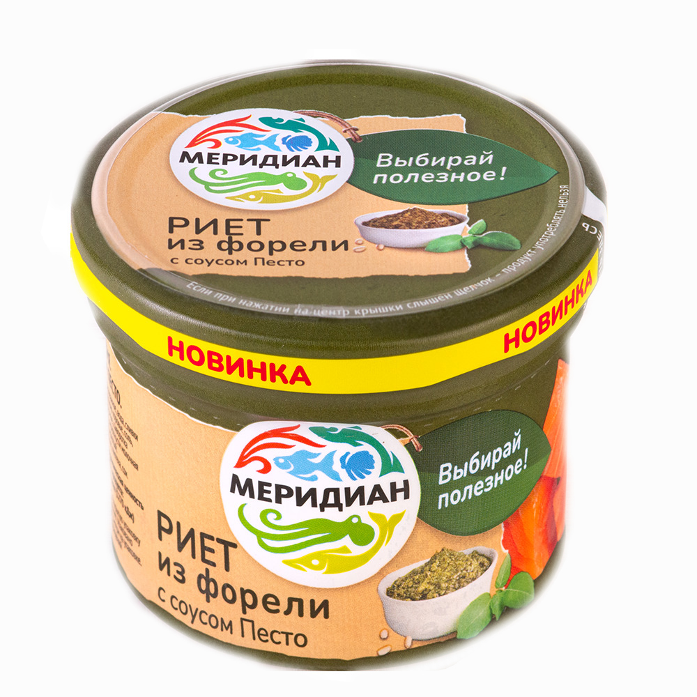 

Риет Меридиан из форели с соусом песто 100 г