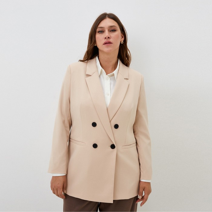 

Пиджак женский MIST plus-size бежевый 60 RU, plus-size