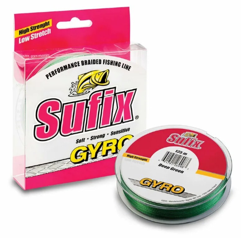

Леска плетеная SUFIX GYRO Braid зеленая 135 м (0.14 мм 8 кг), Зеленый, Braid