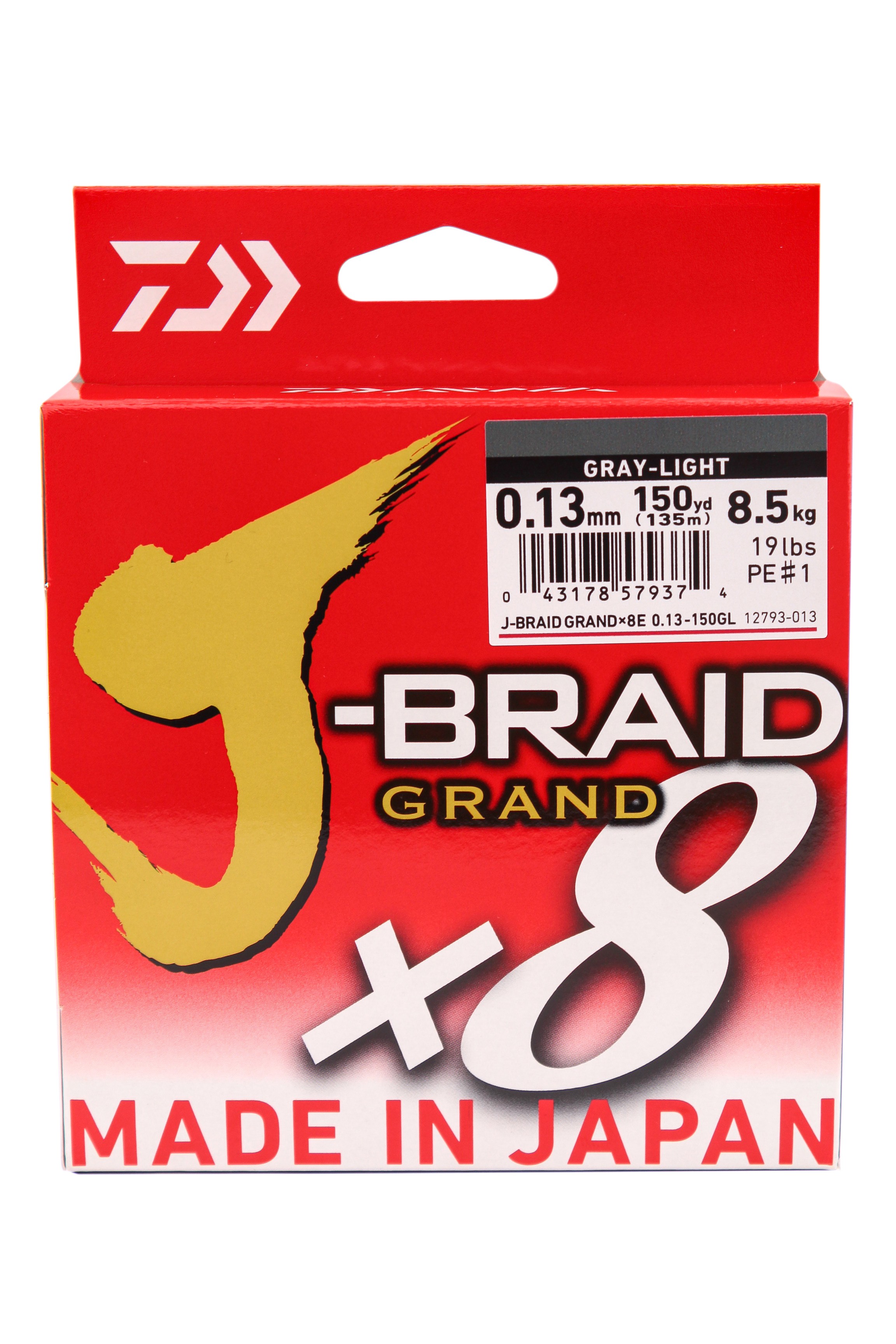 фото Шнур daiwa j-braid grand x8 0,13мм 135м gray light