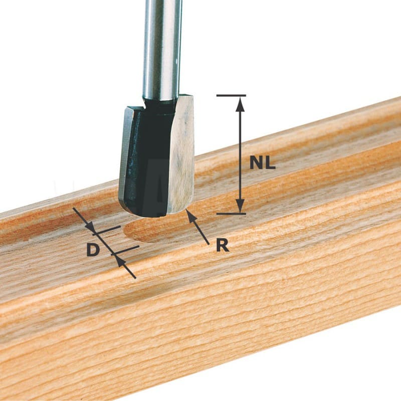 Фреза для фрезера для изготовления желобка Festool HW S8 R5 490981