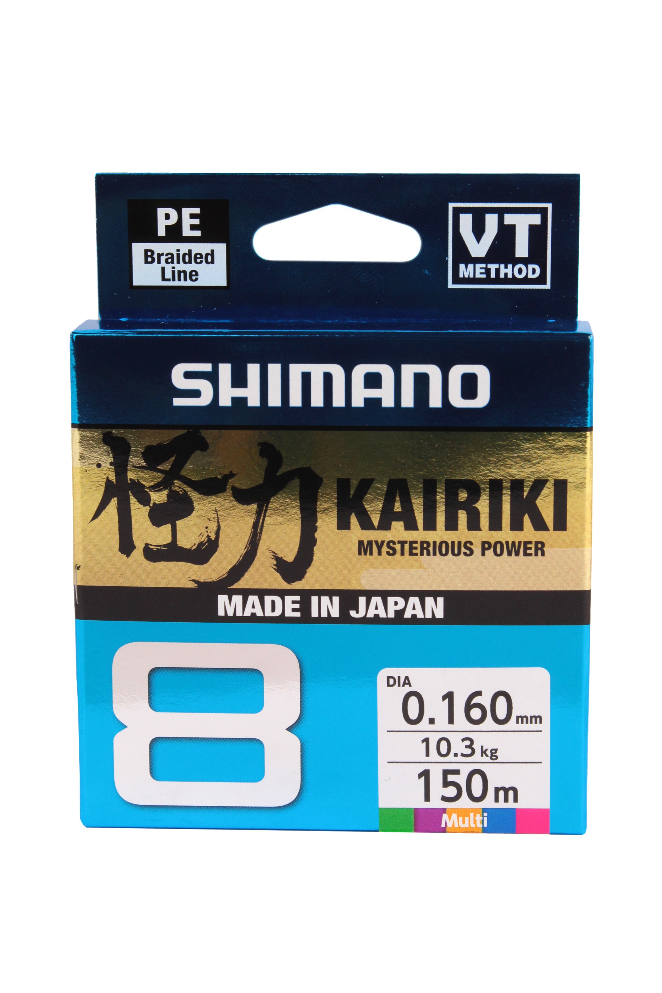 фото Шнур shimano kairiki 8 pe 150м 0,16мм multicolor 10,3кг