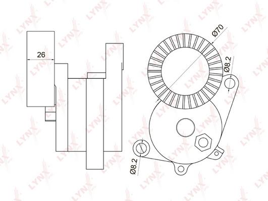 

Ролик автомобильный LYNXAUTO pt3007