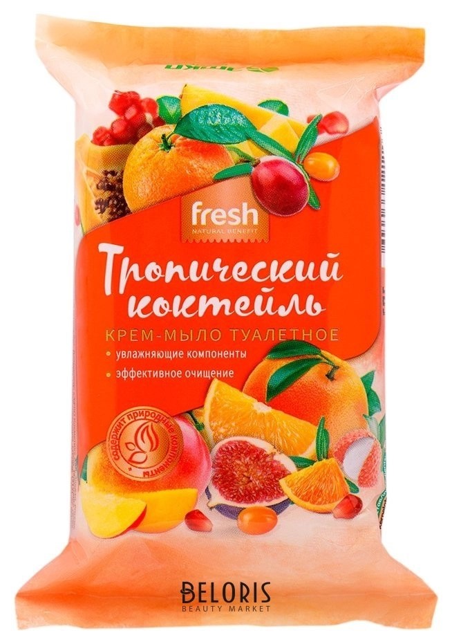 Крем-мыло FRESH Тропический коктейль 80736, 4х75 г