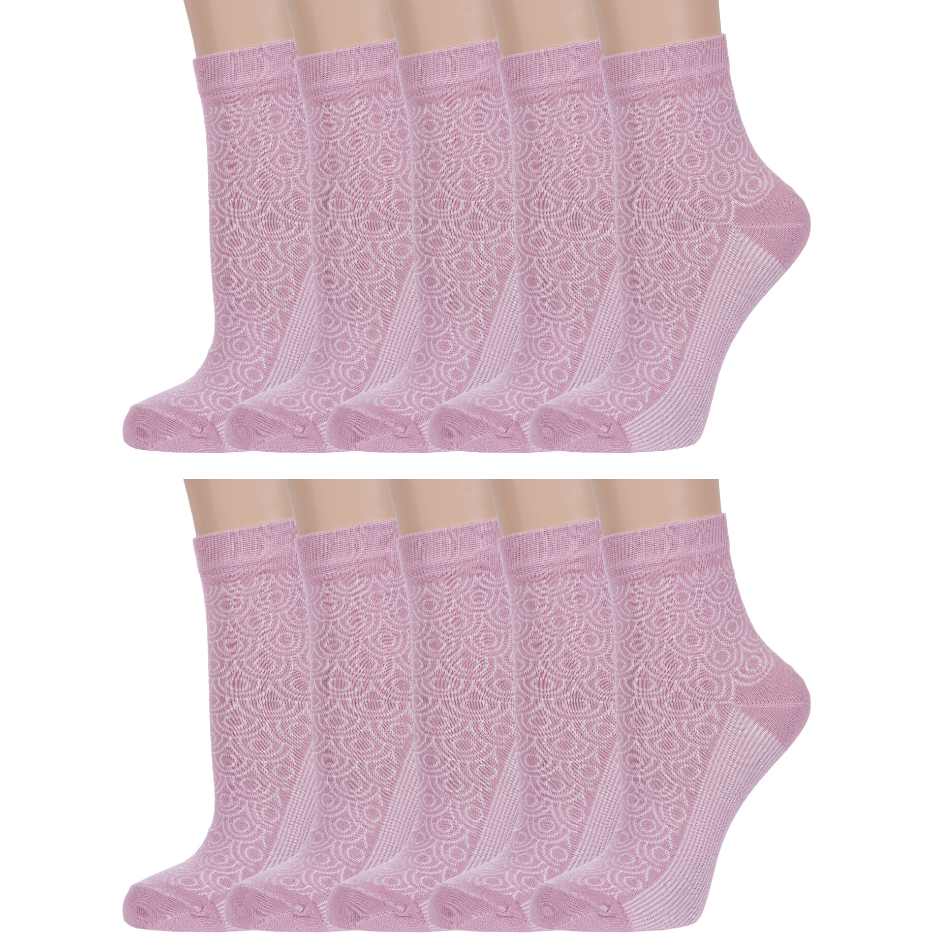 Комплект носков женских Борисоглебский трикотаж 10-6С238 розовых 23-25, 10 пар