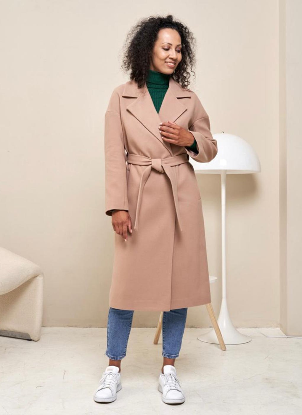 

Пальто женское Giulia Rosetti 62995 бежевое 42 RU, Бежевый, 62995