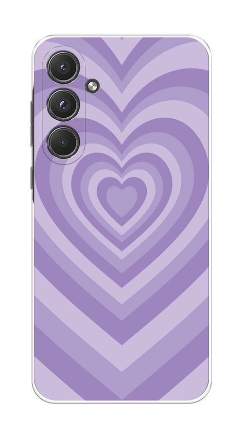 

Чехол на Samsung Galaxy A55 5G "Violet heart latte", Фиолетовый, 2109450-1