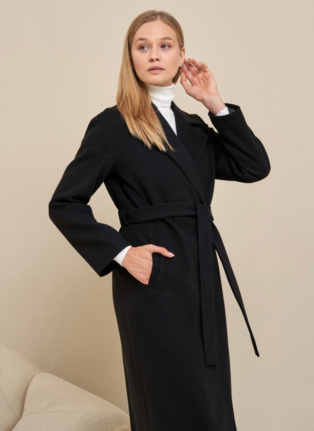 

Пальто женское Giulia Rosetti 62995 черное 48 RU, Черный, 62995