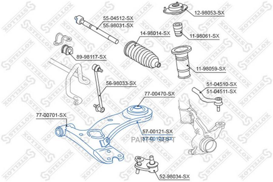 

Рычаг подвески Stellox 5700120SX