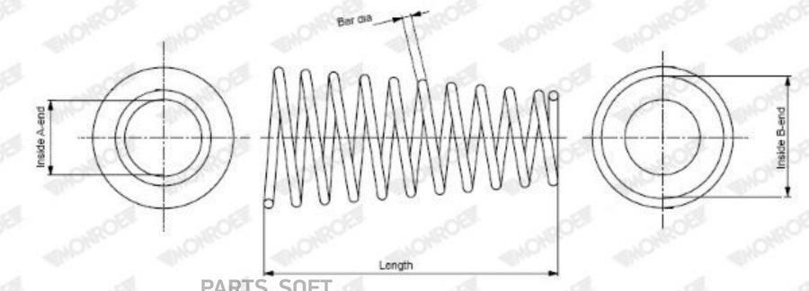 MONROE Пружина подвески MONROE SP0457
