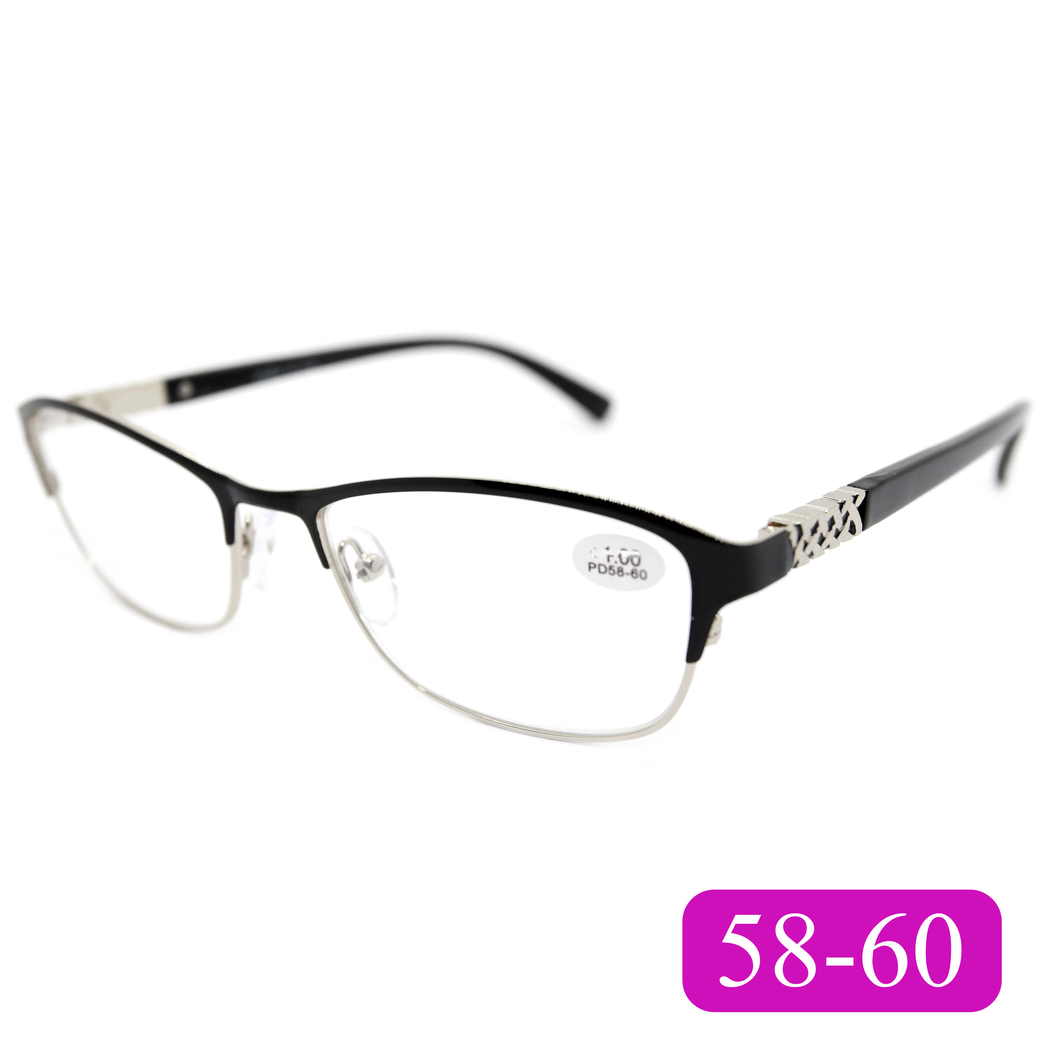 Готовые очки Glodiatr 1913 +2,25, без футляра, цвет черный, РЦ 58-60
