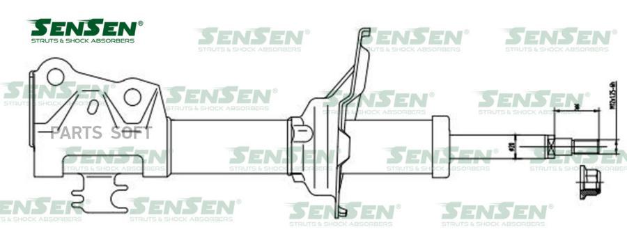 

SENSEN 42130646 Амортизатор GAS Toyota Yaris Verso/Fun Cargo NCP202WD With Rear Disk