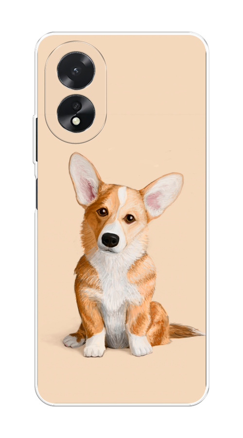 

Чехол на Oppo A18 "Грустный Корги", Коричневый;бежевый, 2515450-1