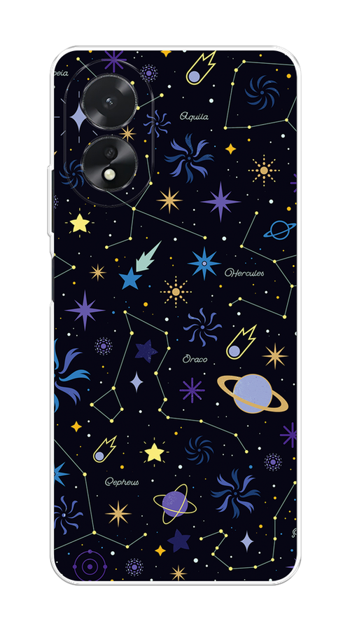 

Чехол на Oppo A18 "Цветной космос", Желтый, 2515450-1