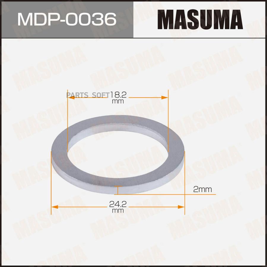 

Шайба (прокладка) для болта маслосливного MASUMA, [уп.50]MDP0036