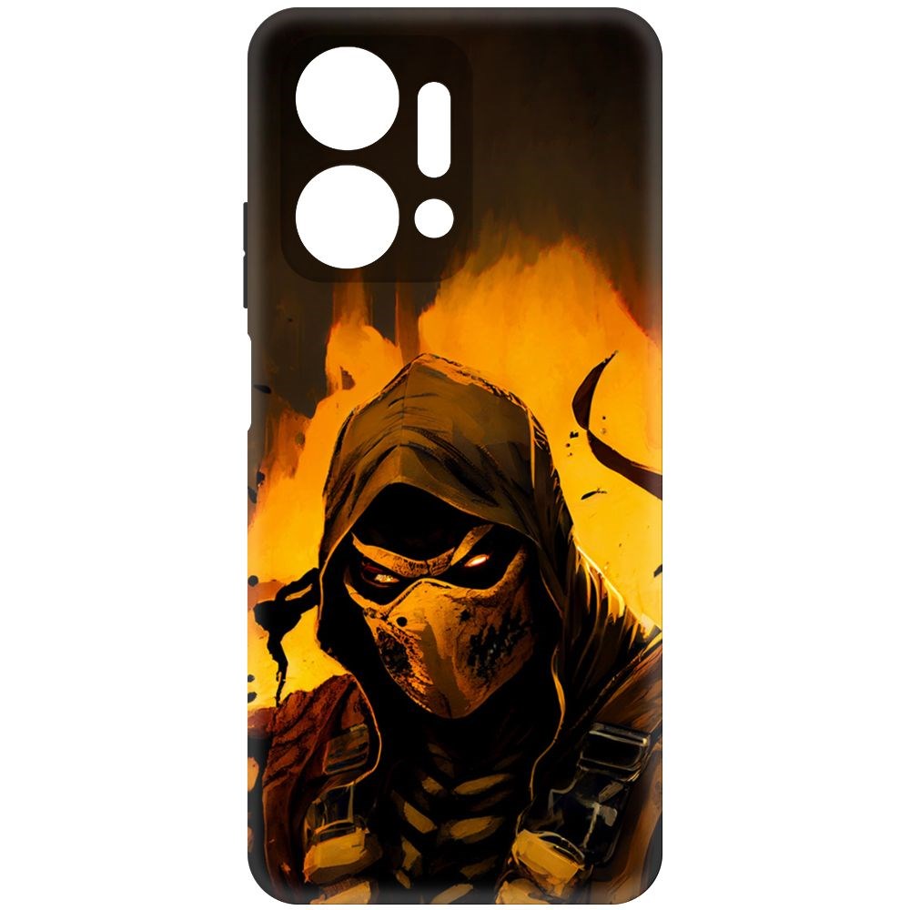 

Чехол-накладка Krutoff Soft Case Мортал Комбат. Скорпион для Honor X7a черный