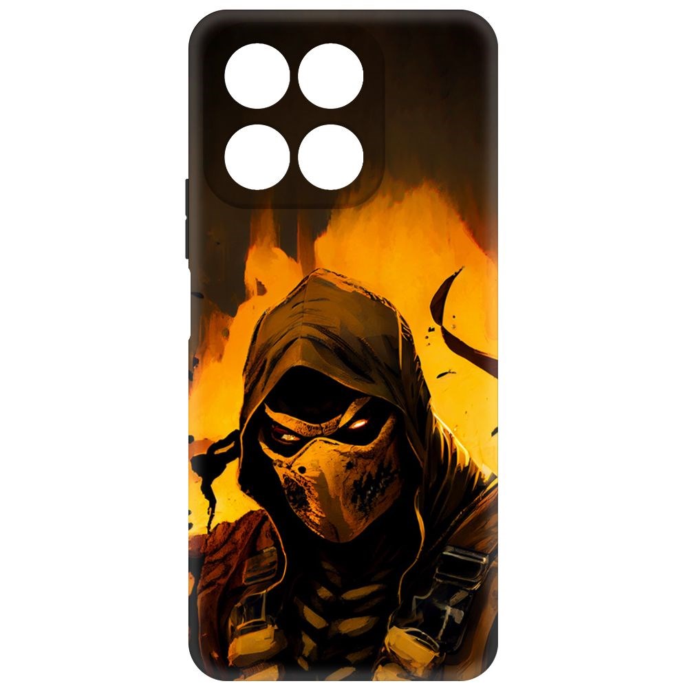 

Чехол-накладка Krutoff Soft Case Мортал Комбат. Скорпион для Honor X8a черный